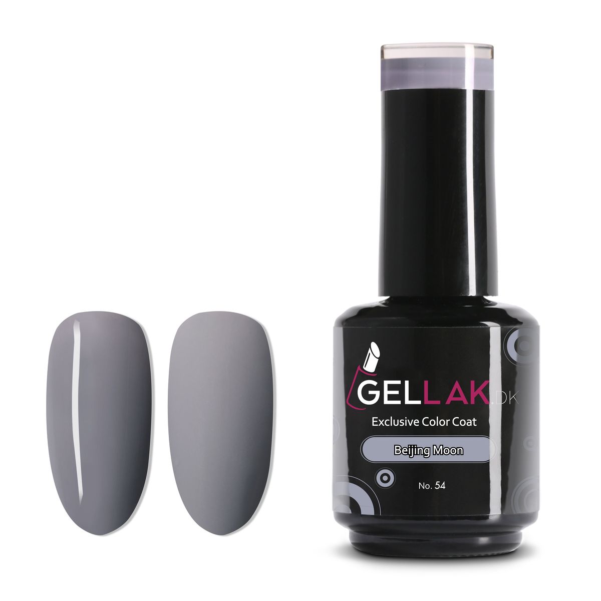 Gel Neglelak Grå | 15 ml | Beijing Moon No. 54 | Gellak.dk