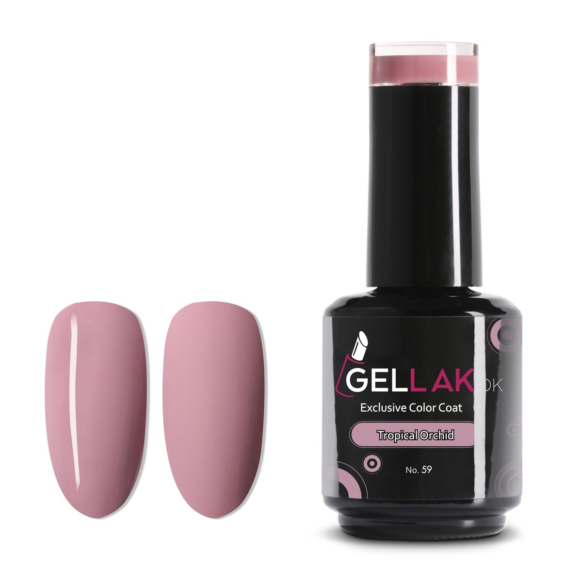 Gel Neglelak Nude | 15 ml | Tropical Orchid No. 59 | Gellak.dk