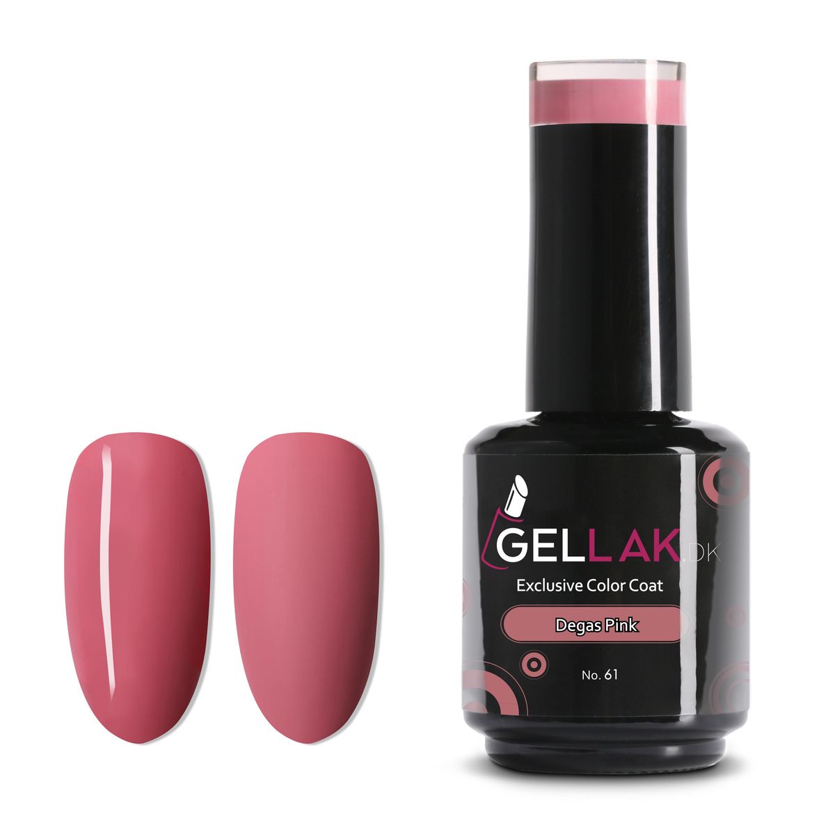 Gel Neglelak Pink | 15 ml | Degas Pink No. 61 | Gellak.dk