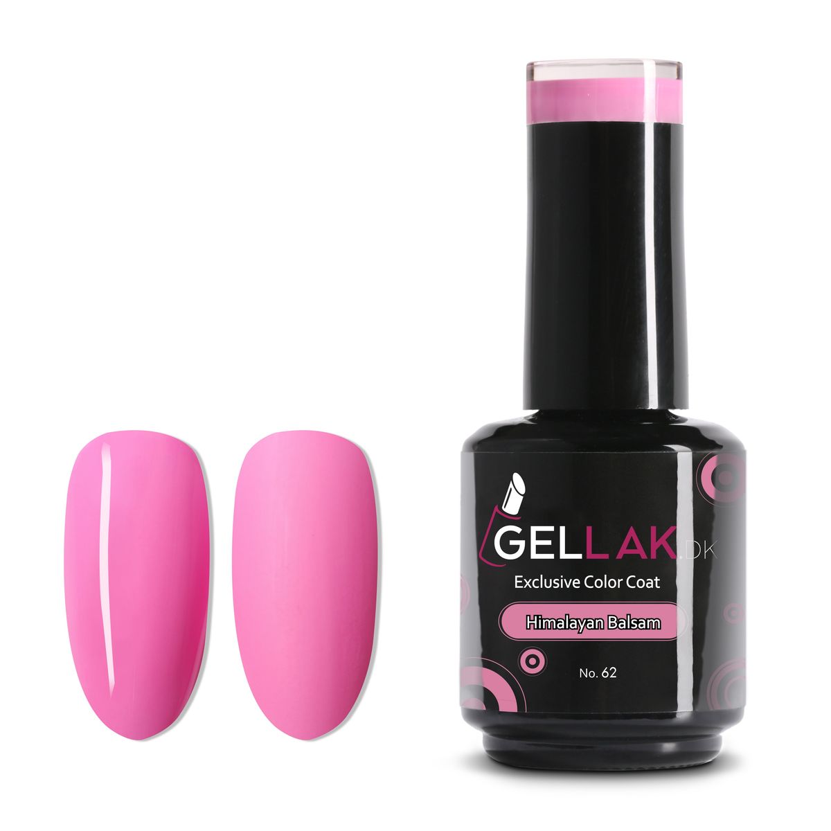 Gel Neglelak Pink | 15 ml | Himalayan Pink No. 62 | Gellak.dk