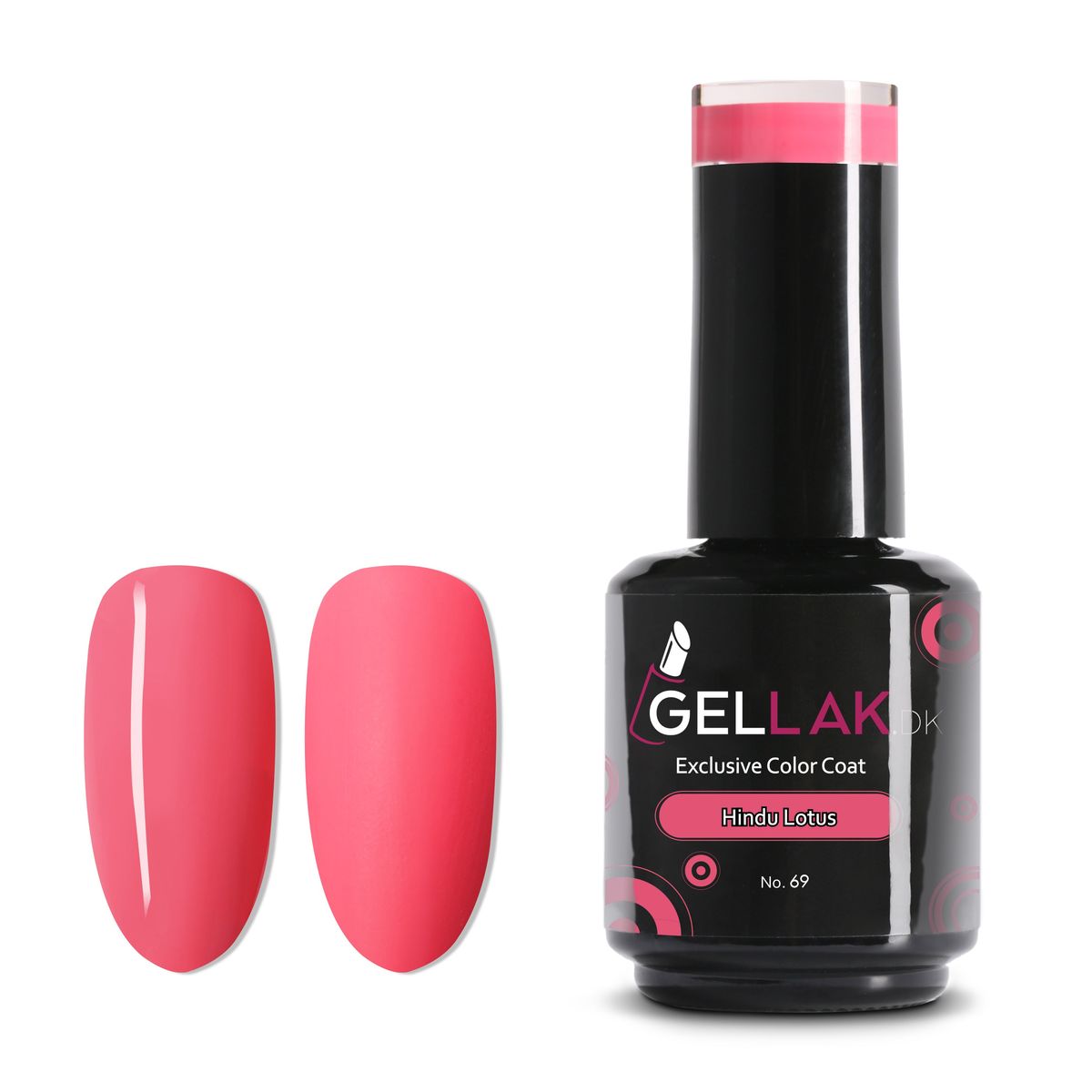 Gel Neglelak Pink | 15 ml | Hindu Lotus No. 69 | Gellak.dk