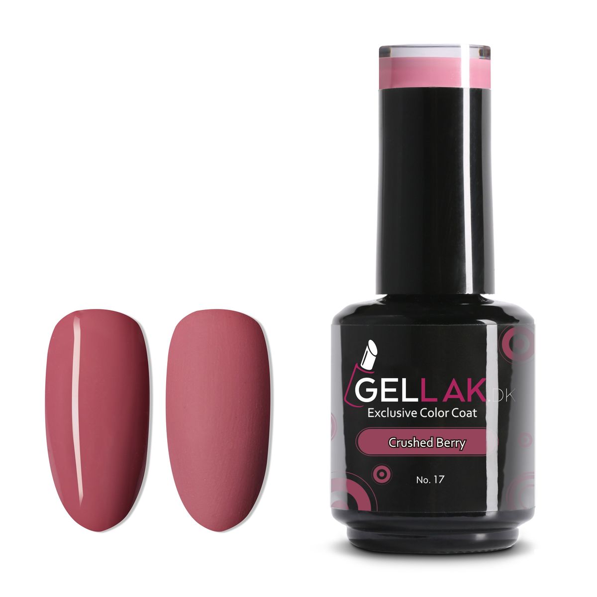 Gel Neglelak Nude | 15 ml | Crushed Berry No. 17 | Gellak.dk