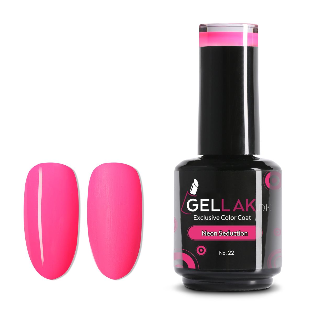 Gel Neglelak Pink | 15 ml | Neon Seduction No. 22 | Gellak.dk