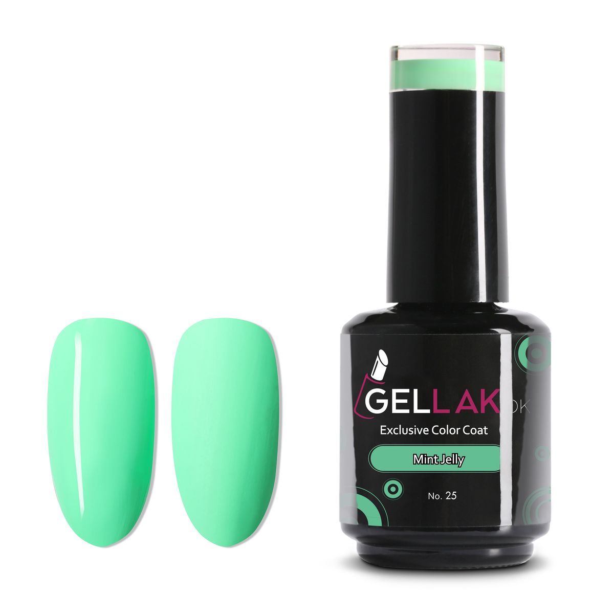 Gel Neglelak Mintgrøn | 15 ml | Mint Jelly No. 25 | Gellak.dk