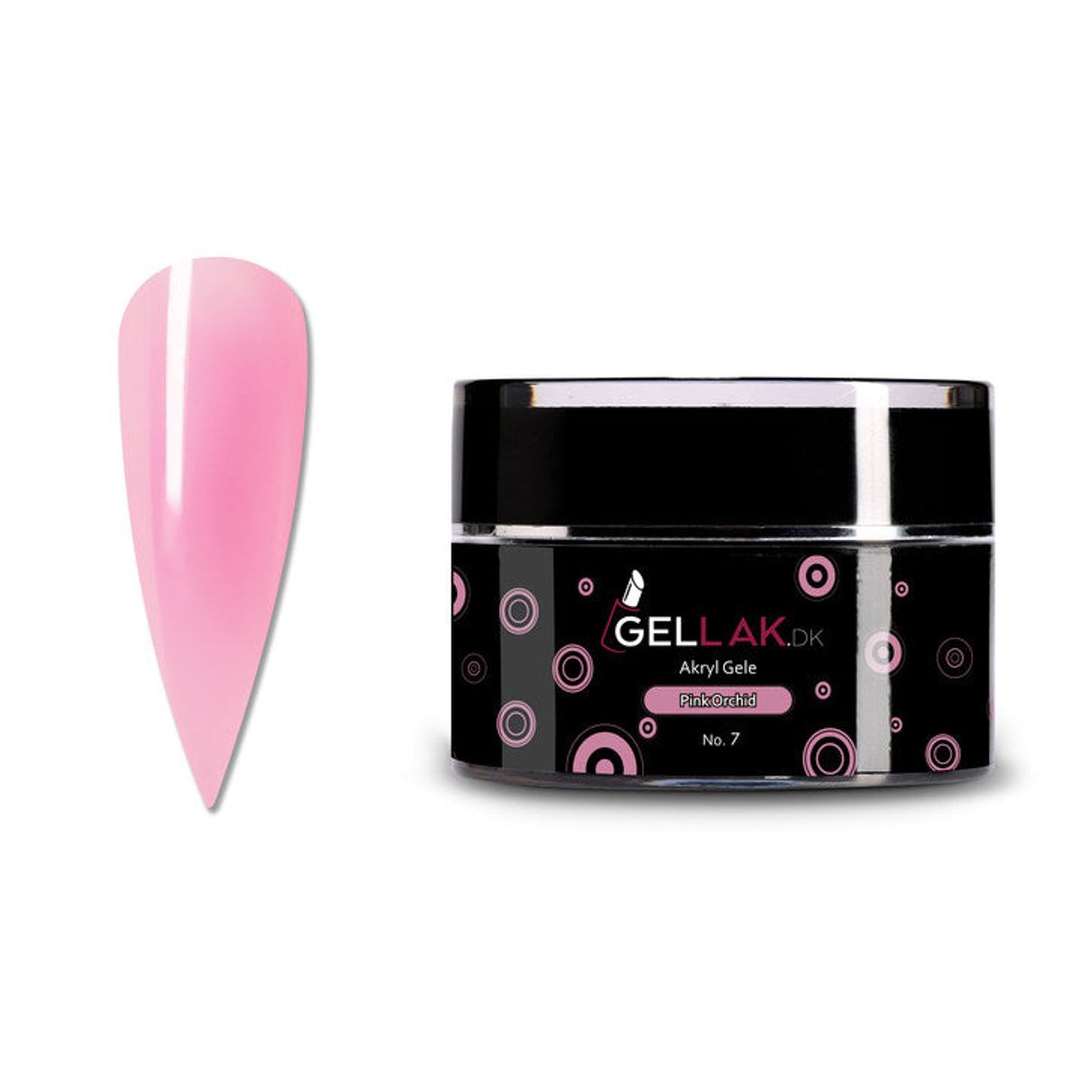 Akryl Gele Pink | Til Opbygning Af Negle | Pink Orchid No. 7