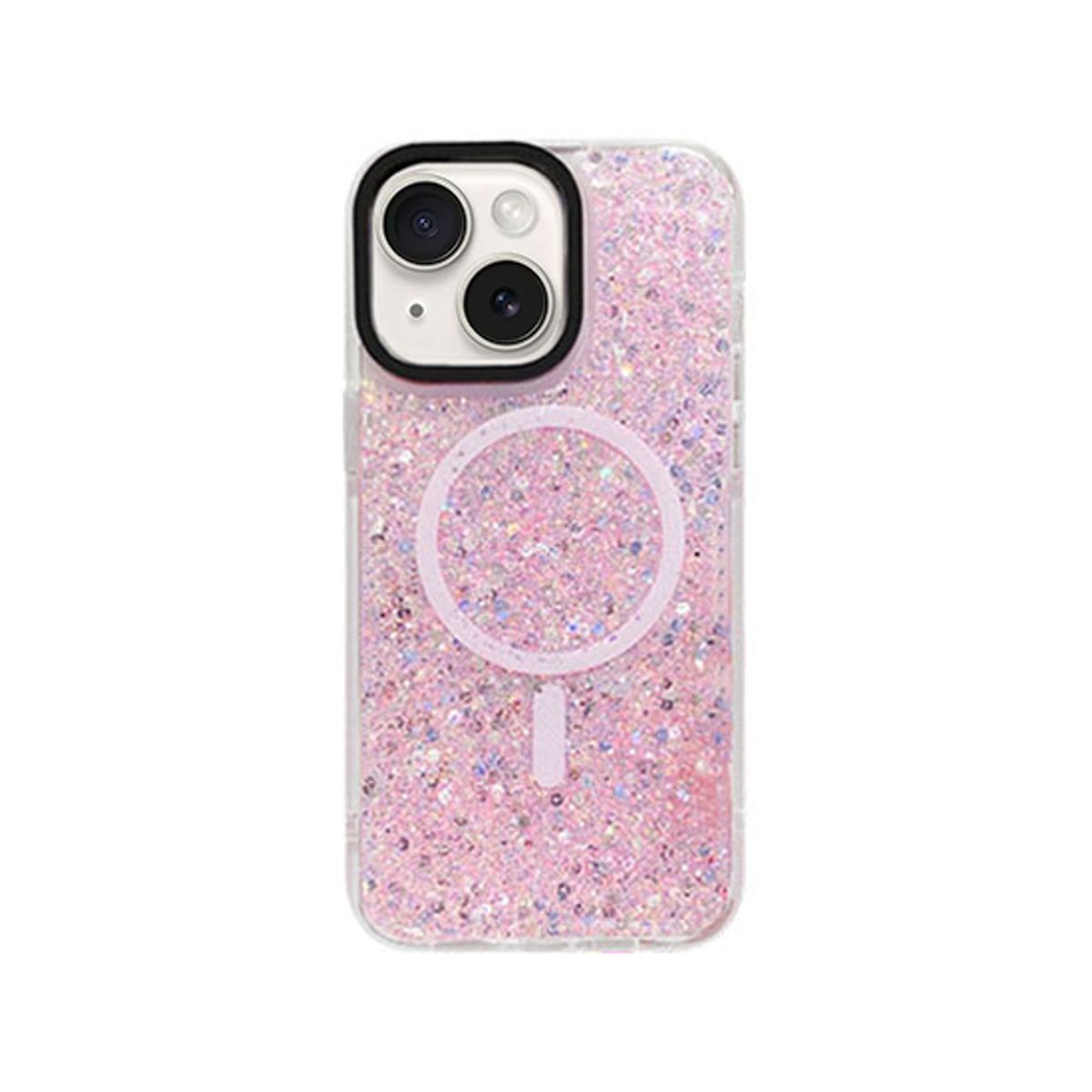 iPhone 15 Plus - MagSafe Glimmer Silikone Cover - Pink