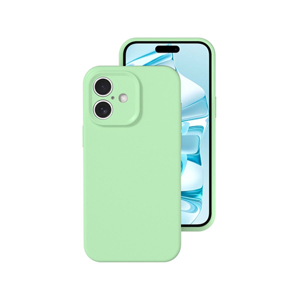 iPhone 16 - Deluxe&trade; Jelly Silikone Cover - Mint Grøn