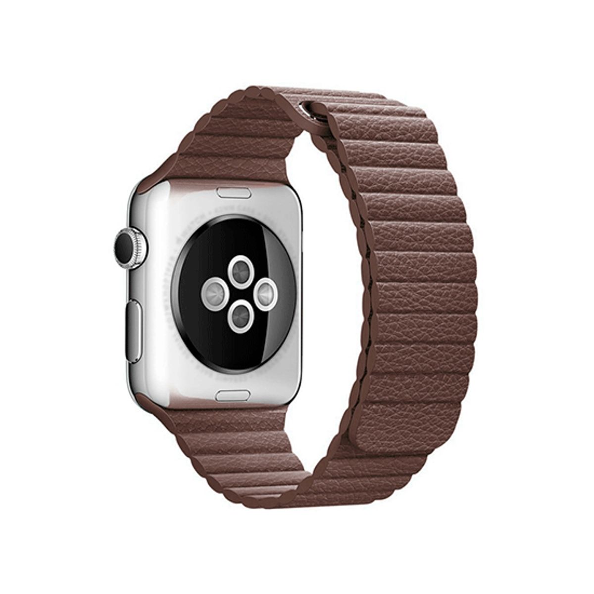 Apple Watch (38/40/SE/41/42mm) - Valence&trade; Loop Læder Rem - Mørkebrun