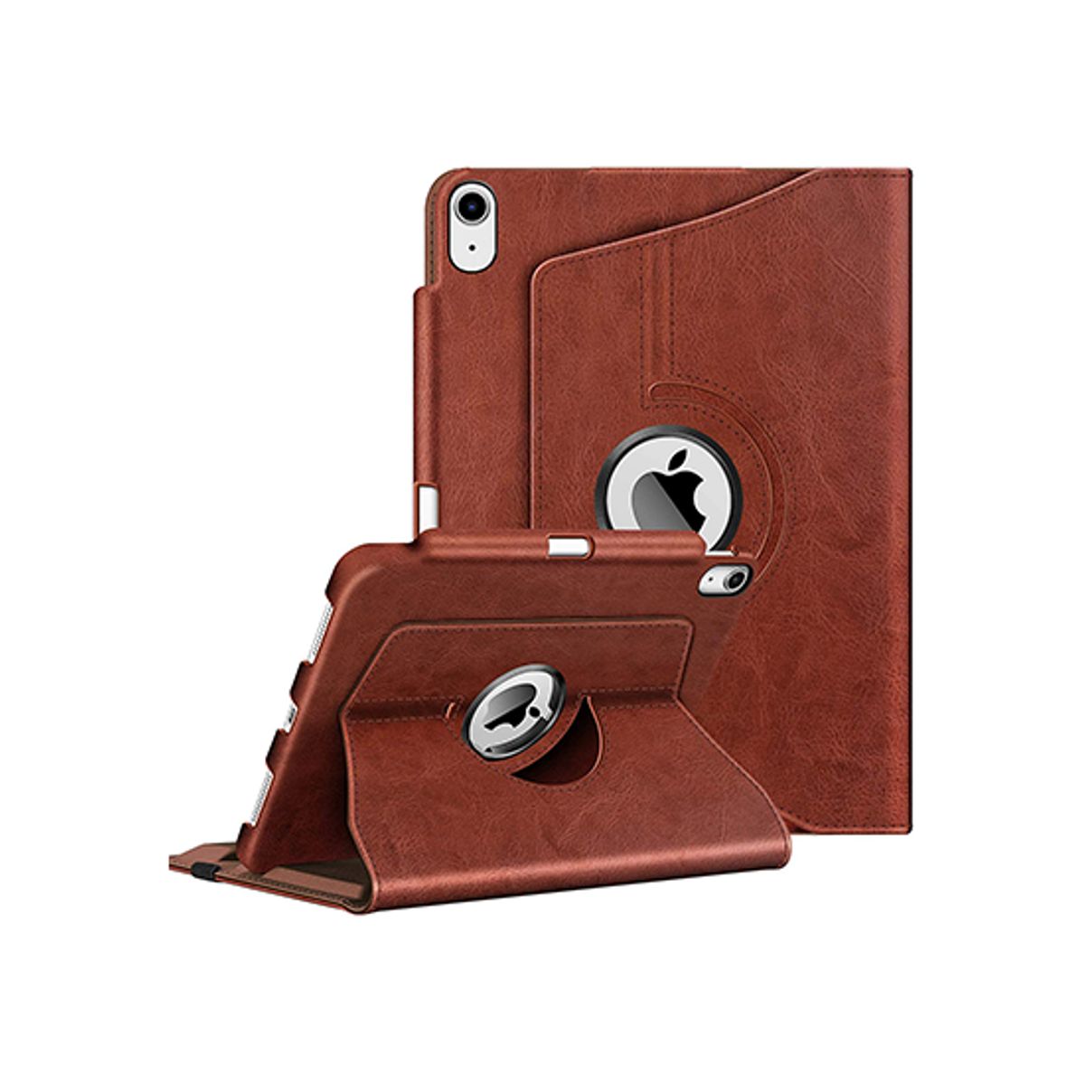 iPad Air 11" (2024) - Retro Diary&trade; Vintage 360° Onefold Læder Cover - Brun