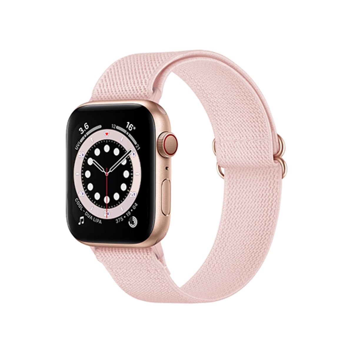 Apple Watch (42/44/SE/45/46/49mm) - Polyester Nylon Rem Armbånd - Pink