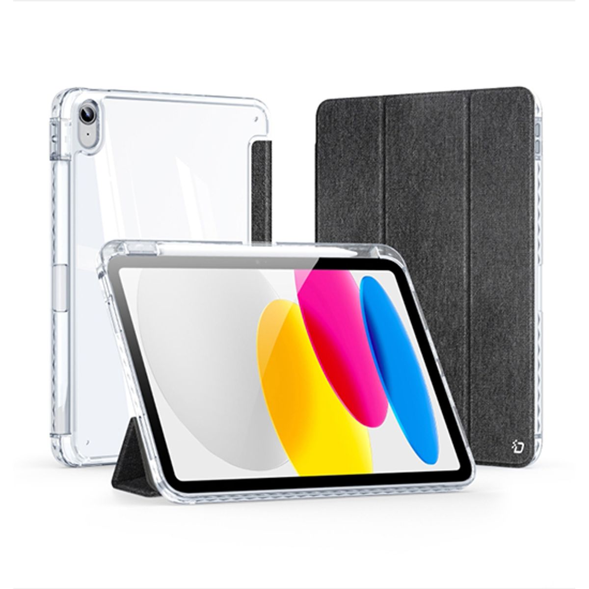 iPad 10.9" (2022) - DUX DUCIS® Unid Hybrid Trifold Cover - Sort