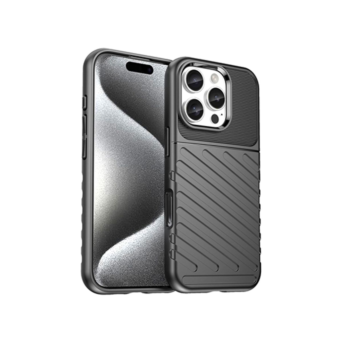 iPhone 16 Pro - Thunderbolt&trade; Silikone Cover - Sort