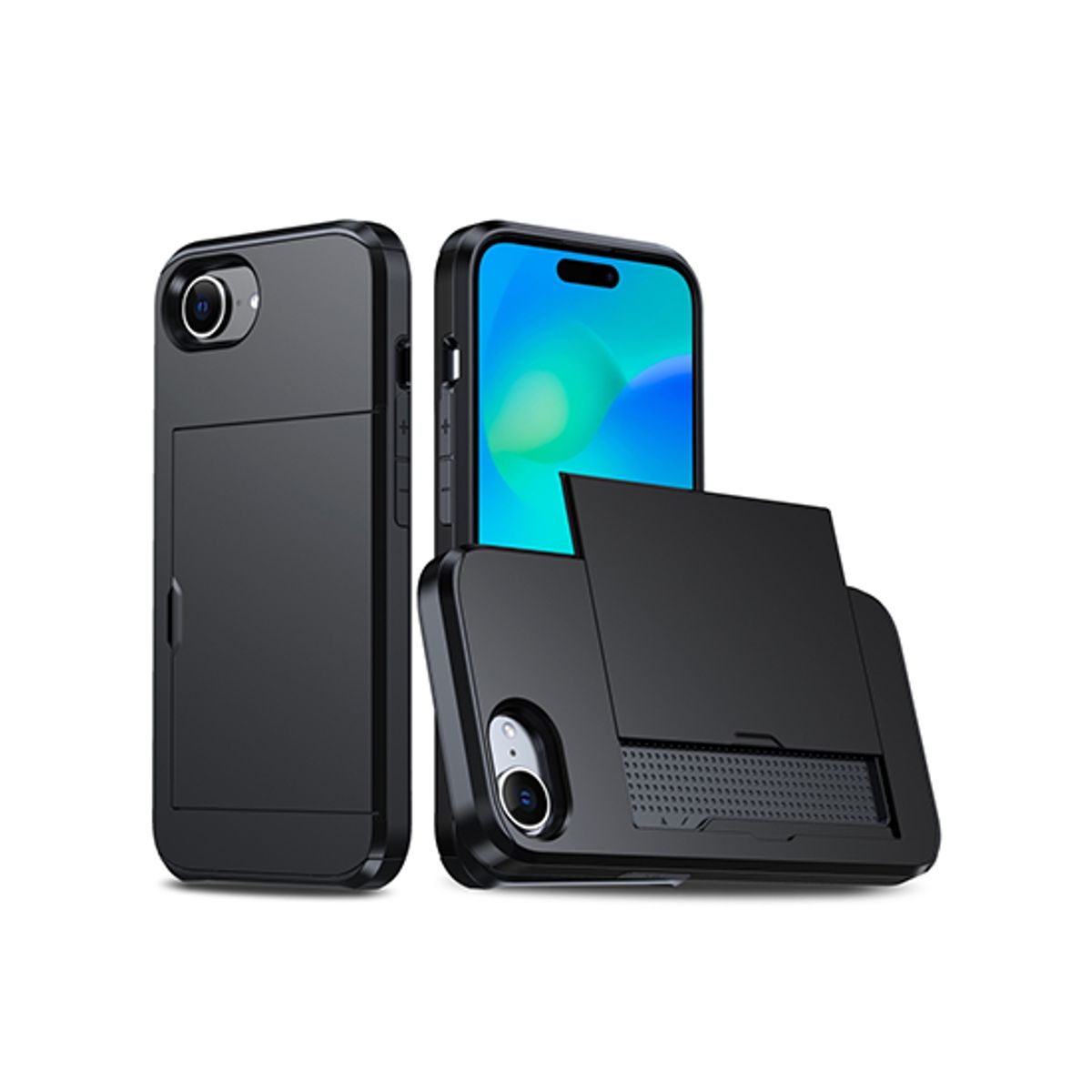 iPhone 7/8/SE(2020/2022) - Deluxe&trade; Håndværker Cover M. Kortholder - Sort