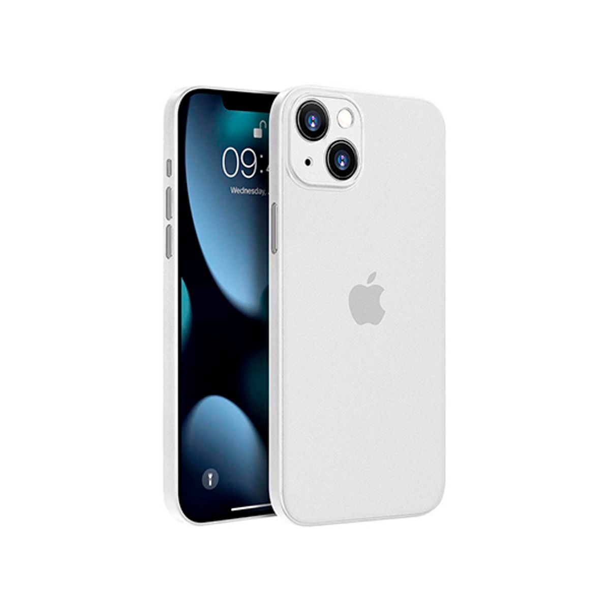 iPhone 15 - Ultratynd Matte Series Cover V.2.0 - Hvid/Klar