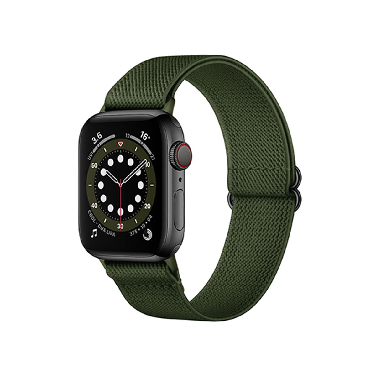 Apple Watch (38/40/SE/41/42mm) - Polyester Nylon Rem Armbånd - Grøn