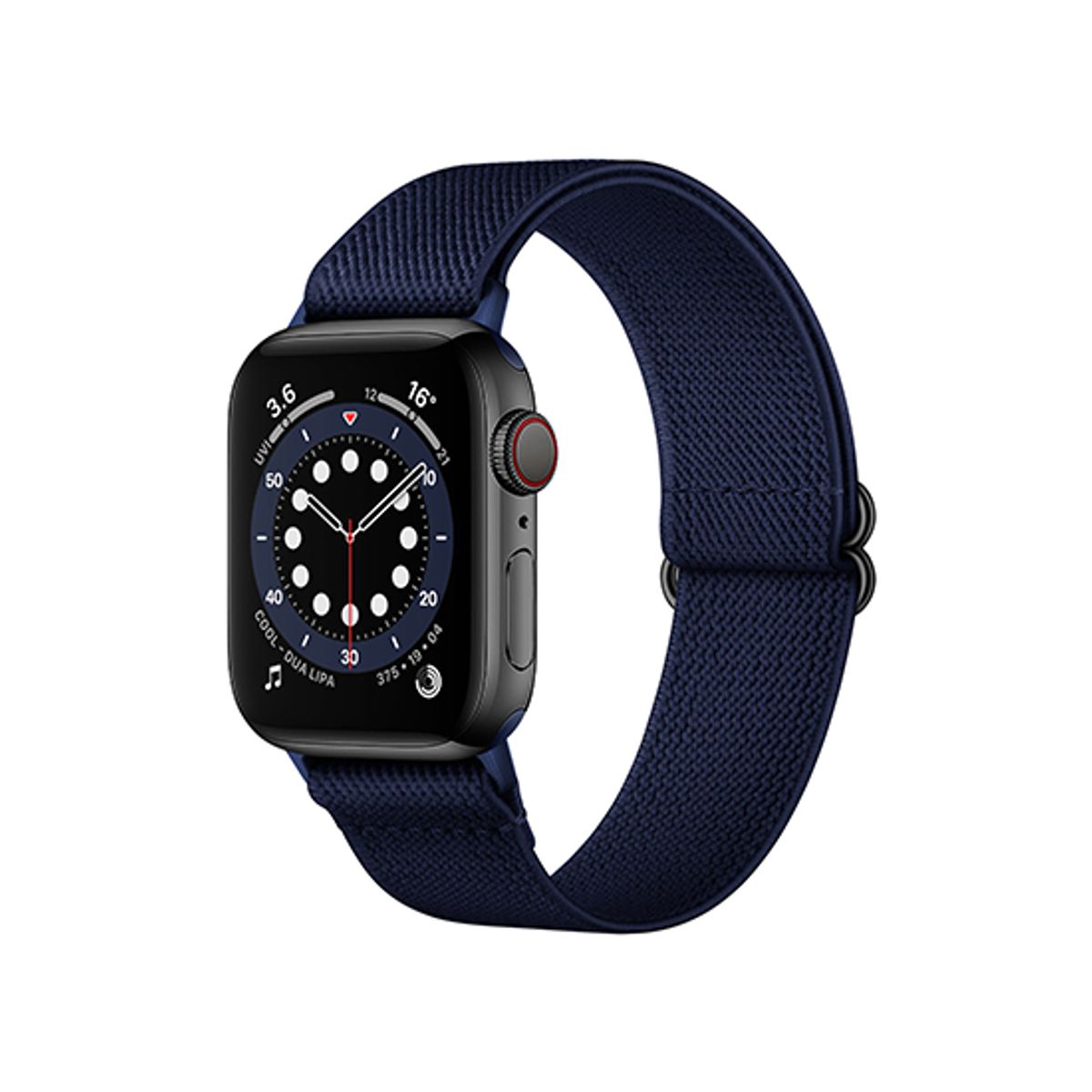 Apple Watch (42/44/SE/45/46/49mm) - Polyester Nylon Rem Armbånd - Blå