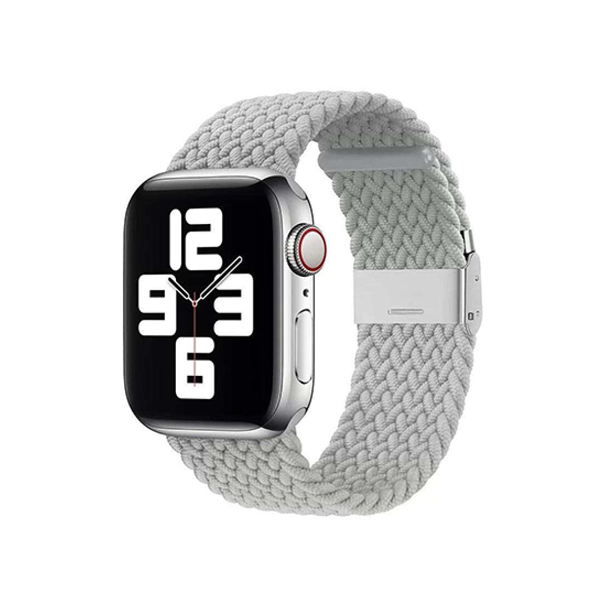 Apple Watch (42/44/SE/45/46/49mm) - Deluxe&trade; Flettet Nylon Rem - Hvid