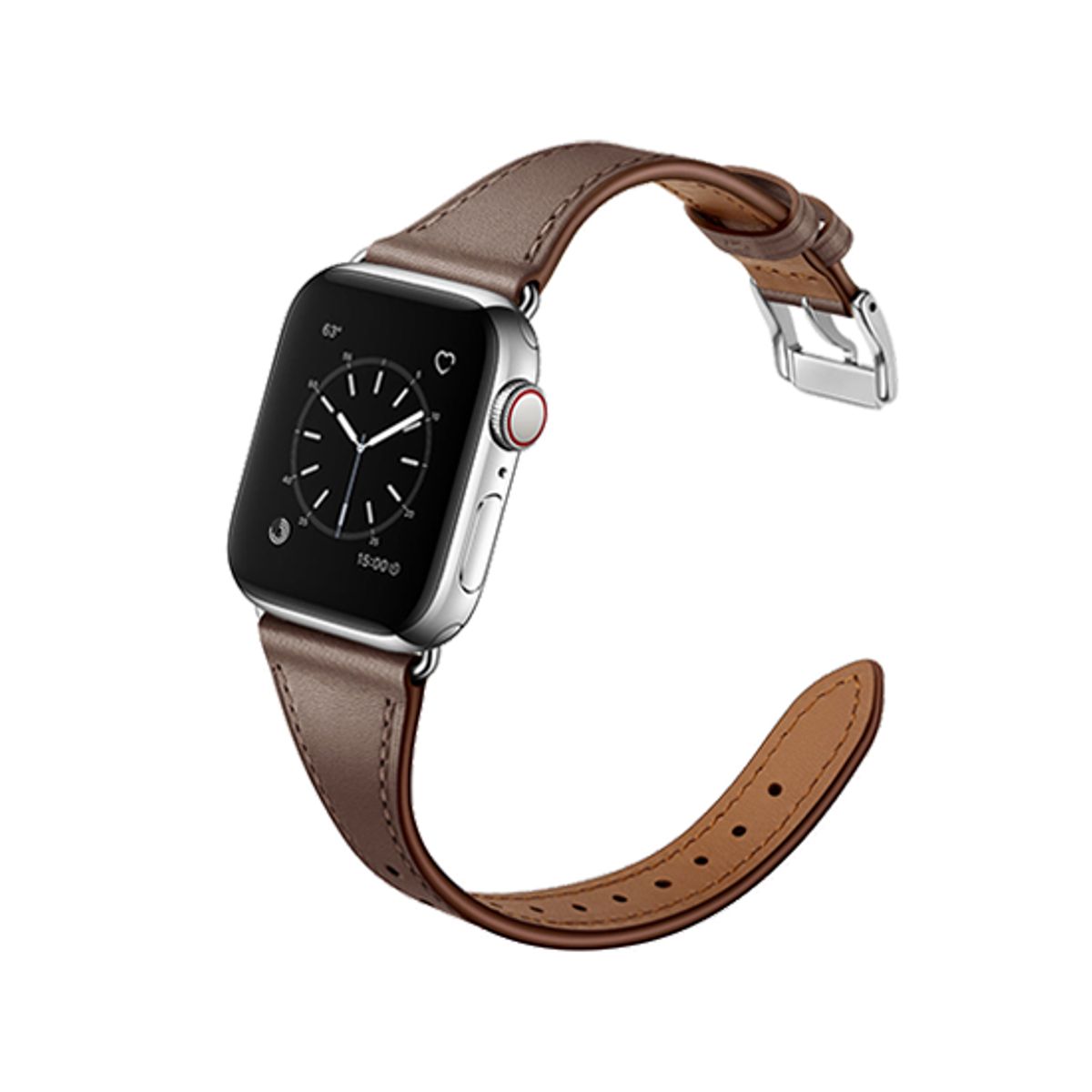 Apple Watch (42/44/SE/45/46/49mm) - L'Empiri&trade; Thin Ægte Læder Rem - Taupe