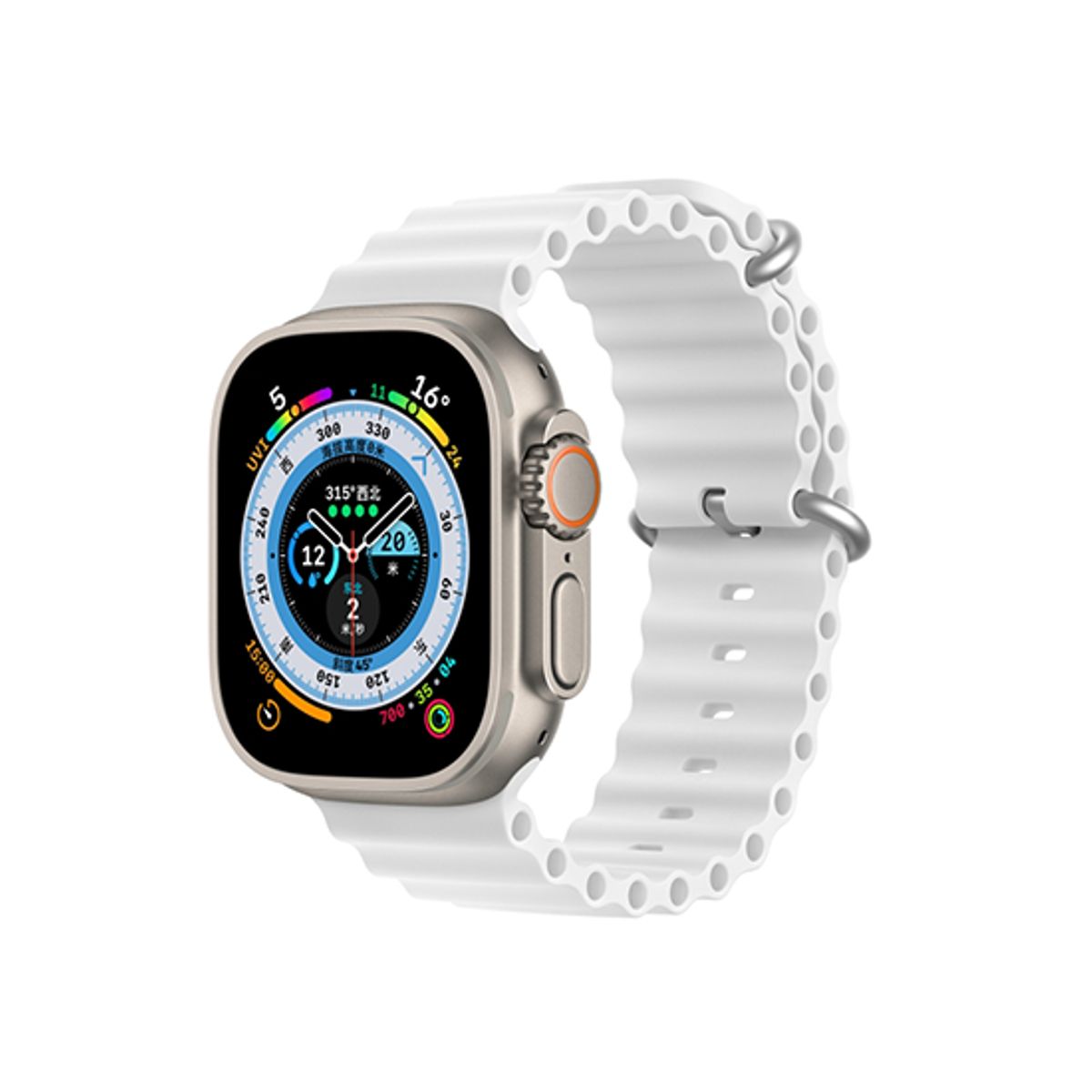 Apple Watch (38/40/SE/41/42mm) - DUX DUCIS® Wave Silikone Rem - Hvid