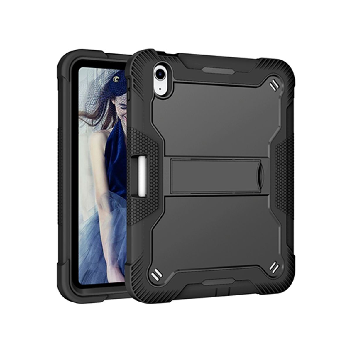 iPad Air 11" (2024) - ToughCase&trade; 360° Håndværker Cover - Sort