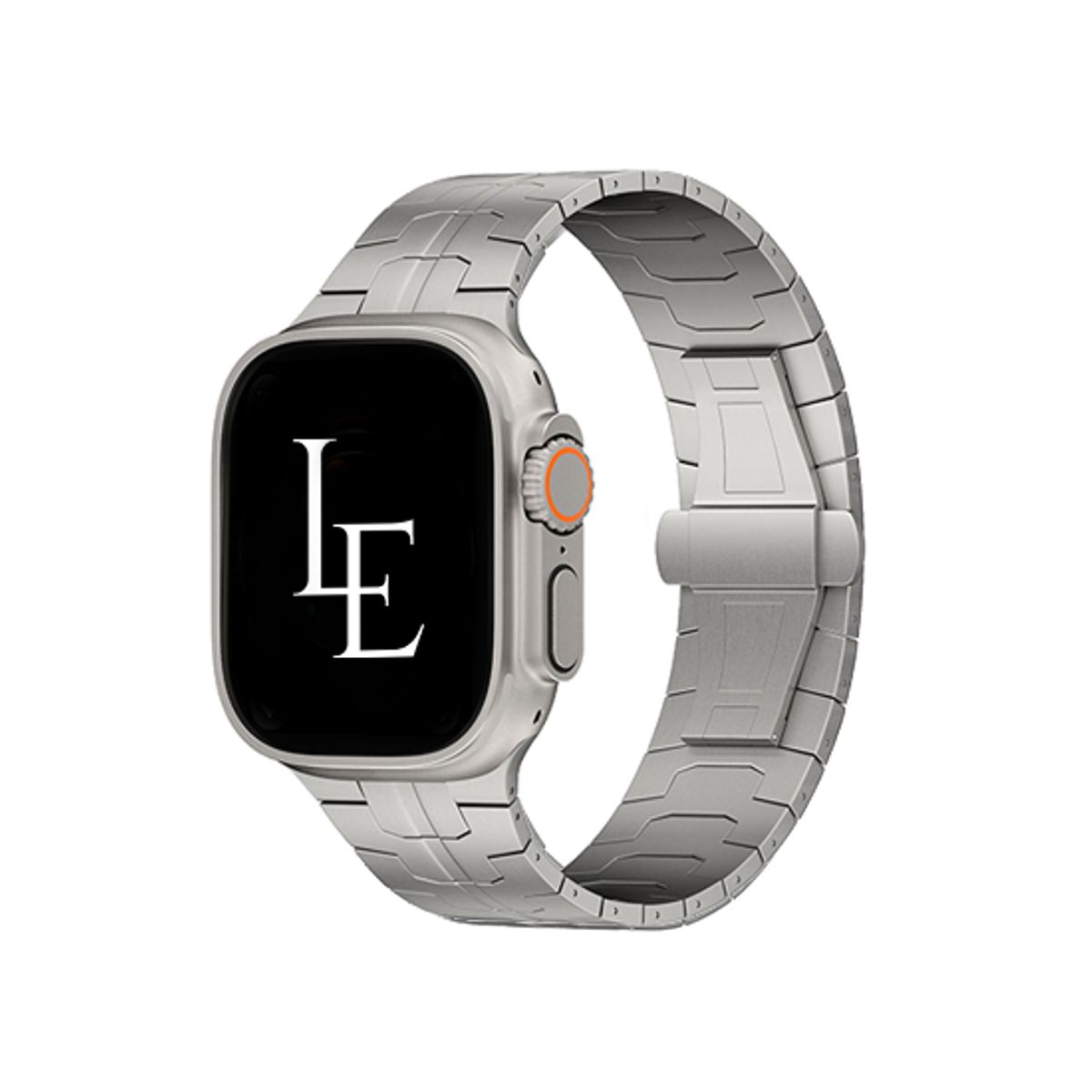 Apple Watch (38/40/SE/41/42mm) - L'Empiri&trade; X36 Ægte Titanium Rem - Sølv