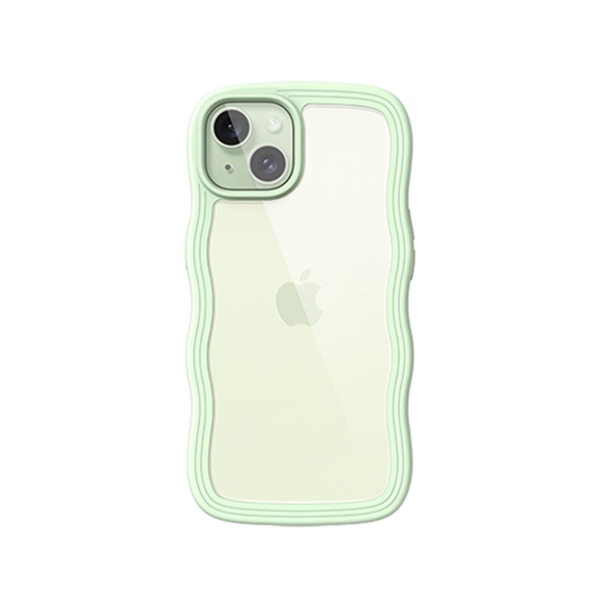 iPhone 14 - DeLX&trade; Wave Frame Silikone Cover - Grøn