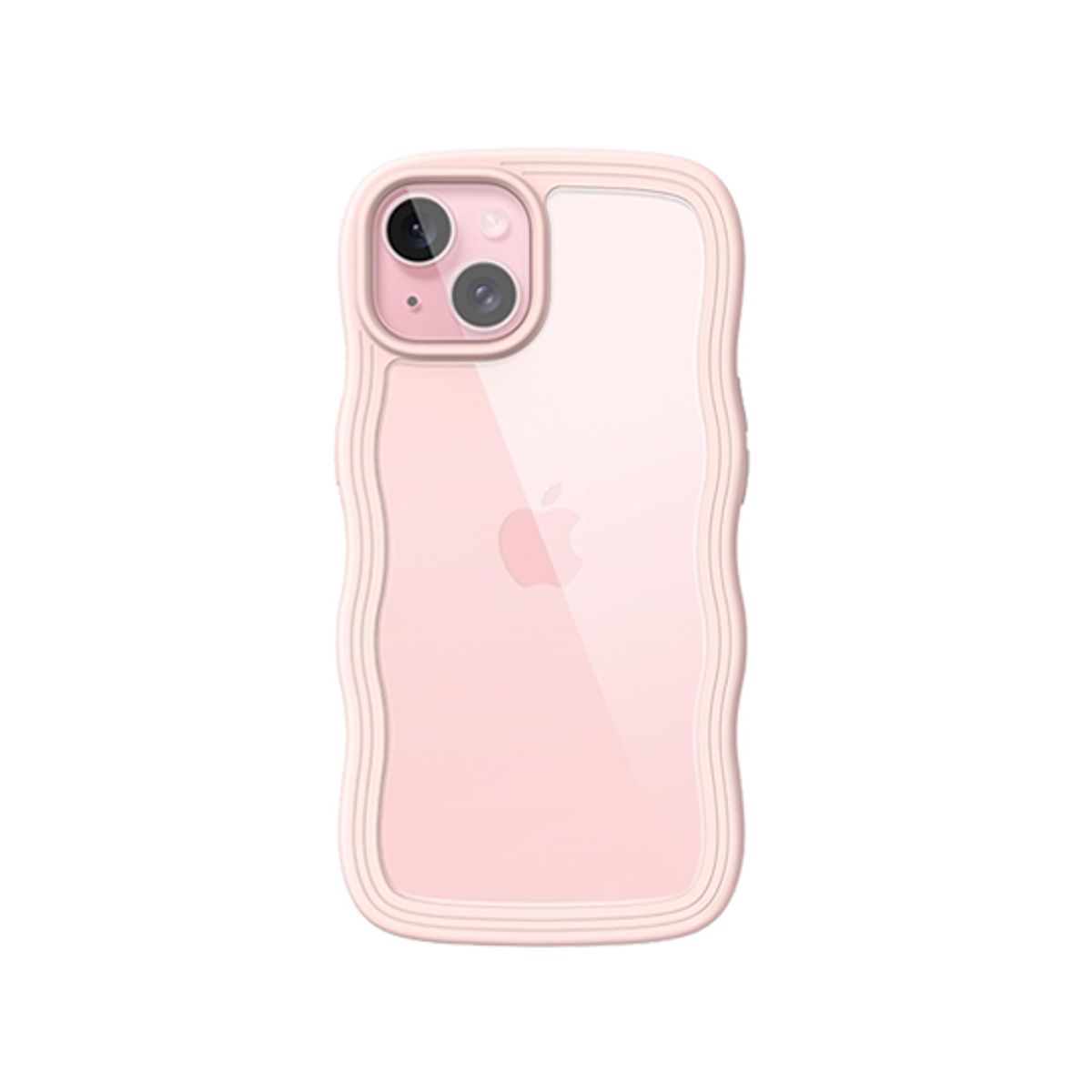 iPhone 14 Plus - DeLX&trade; Wave Frame Silikone Cover - Pink