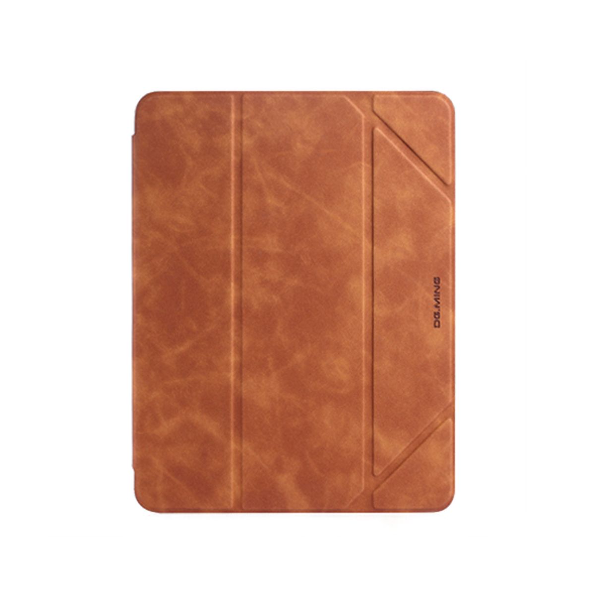 iPad 6 - 9.7" - DG.MING&trade; Trifold Læder Cover m. Stander - Brun