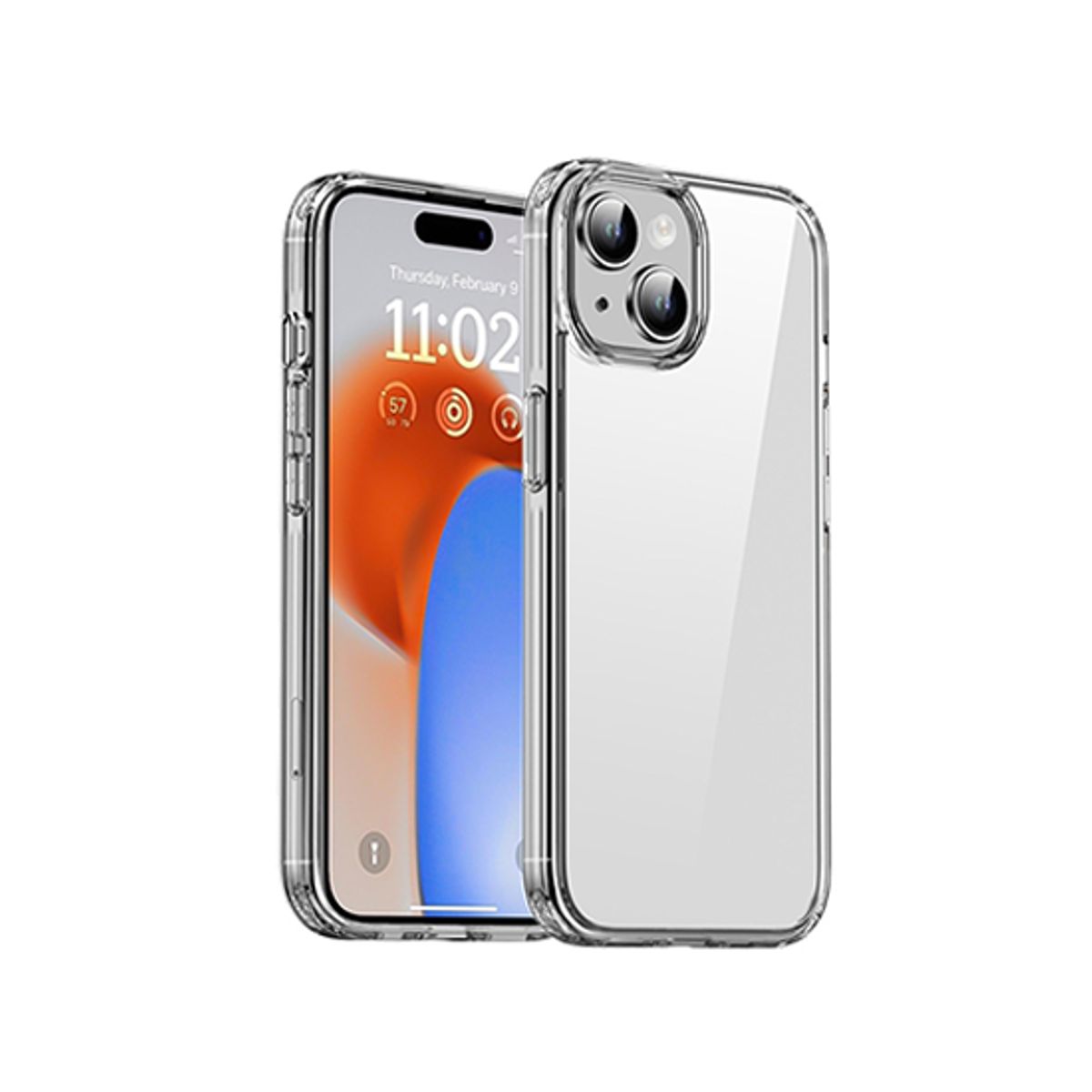 iPhone 15 Plus - iPAKY&trade; Hybrid Silikone Cover - Gennemsigtig