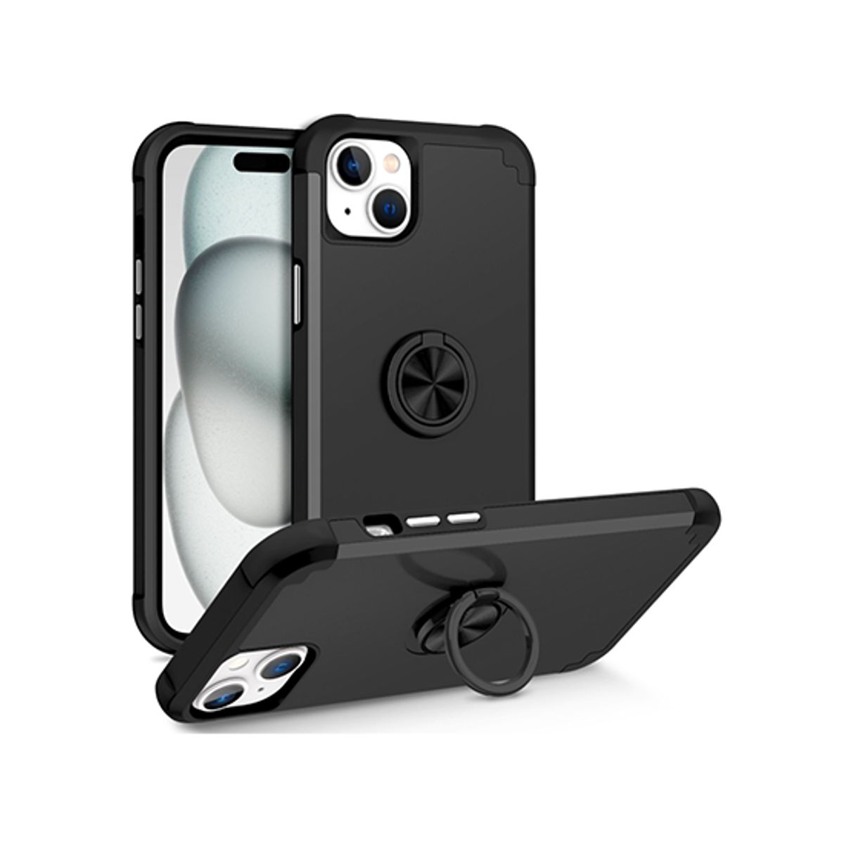 iPhone 15 Plus - DelX&trade; Håndværker Cover M. Ringholder - Sort