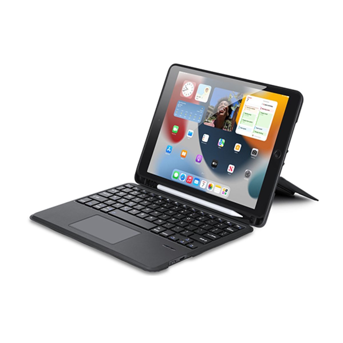 iPad 10.2" 7/8/9 (2019/2020/2021) - DUX DUCIS&trade; Cover M. Magnetisk Trådløs Tastatur - Sort