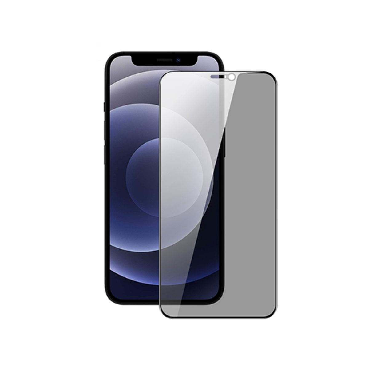 iPhone 12 - DeLX&trade; Privacy Beskyttelsesglas (Hærdet Glas)