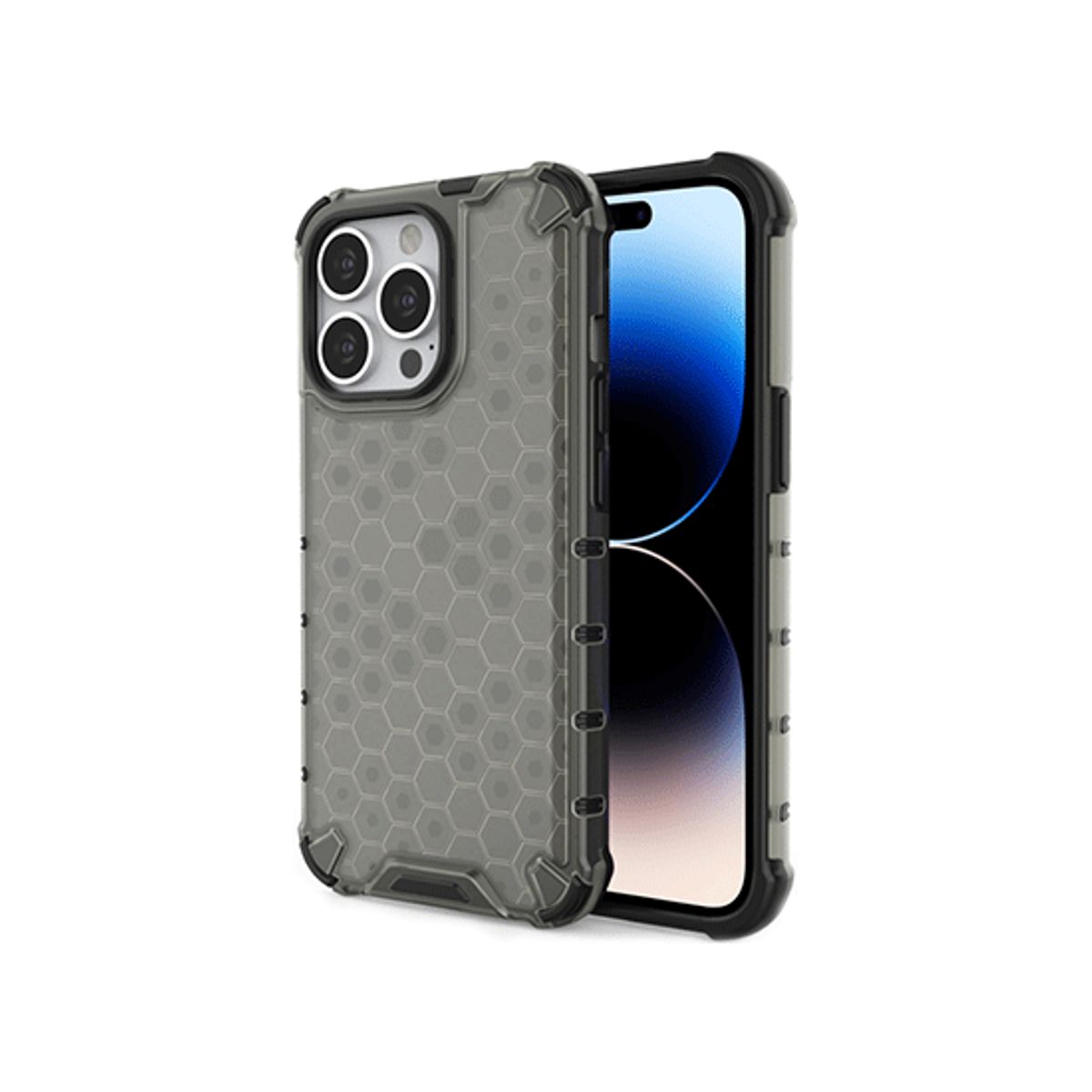 iPhone 15 Pro Max - D-Tech Armored Håndværker Cover - Sort