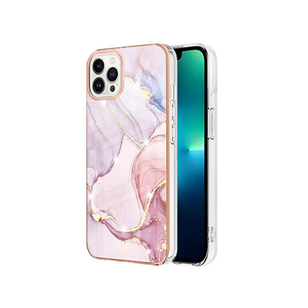 iPhone 15 Pro - Deluxe&trade; Marble Silikone Cover - Rosa