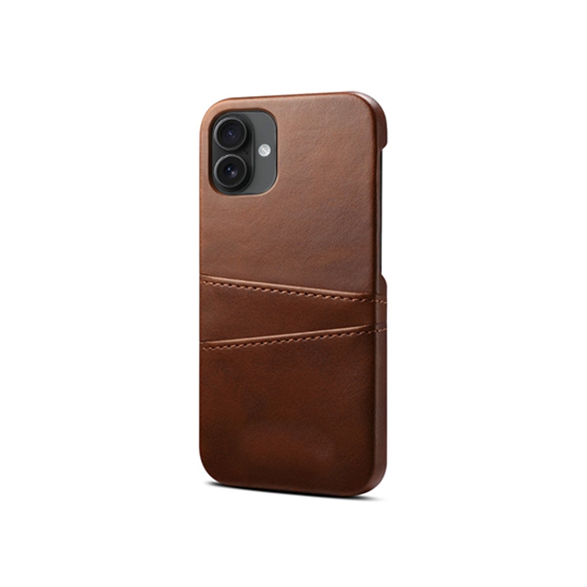 iPhone 16 Plus - NX Design Læder Cover M. Kortholder - Brun