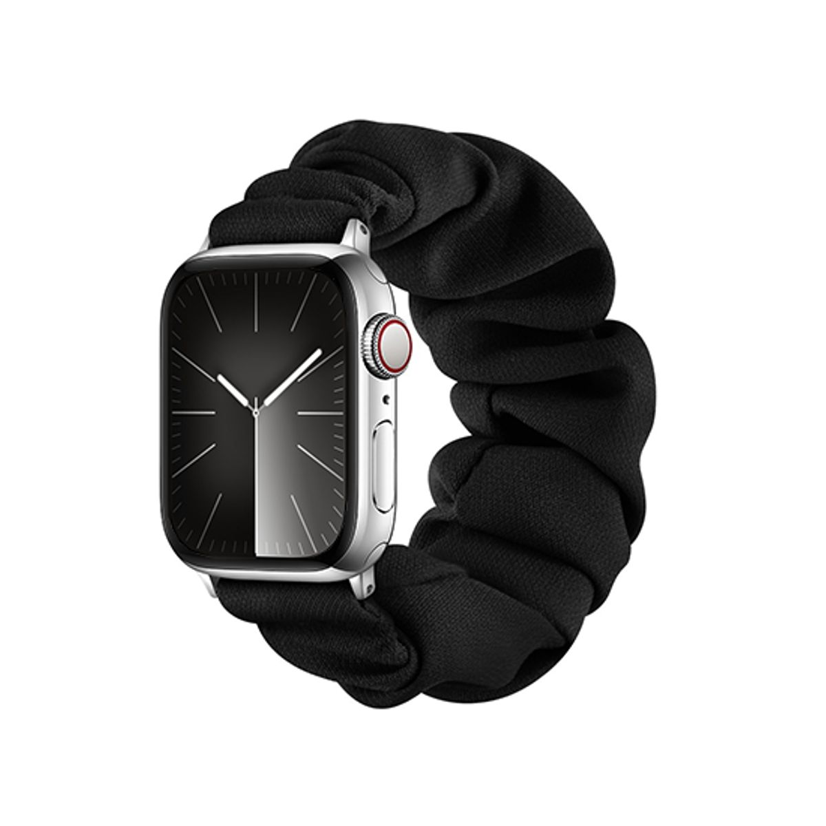 Apple Watch (38/40/SE/41/42mm) - Scrunchie Stof Dame Rem - Sort