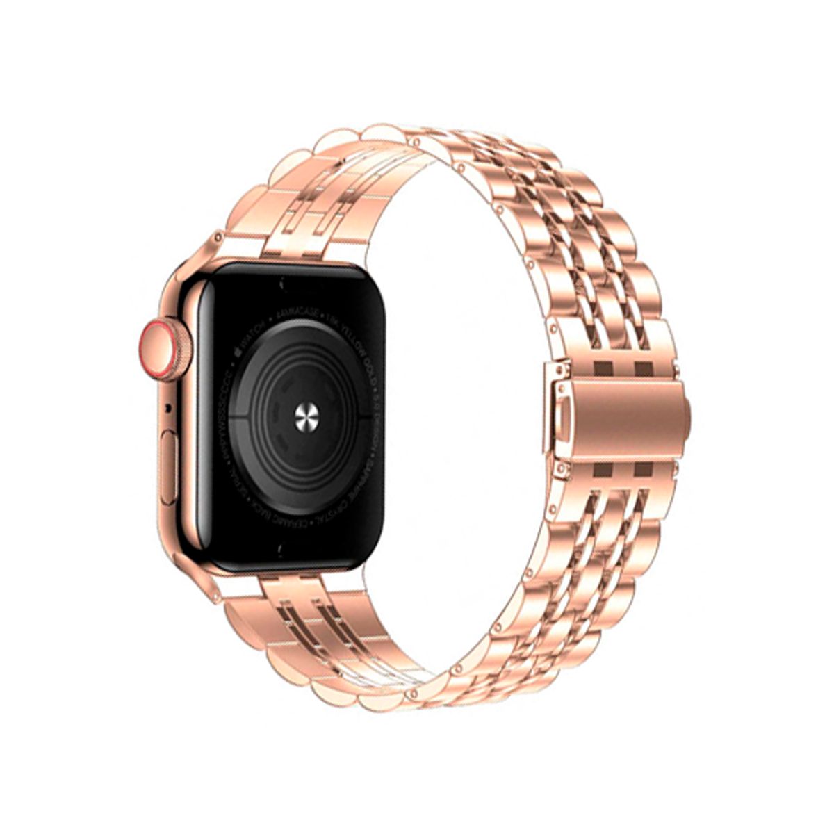 Apple Watch (42/44/SE/45/46/49mm) - Butterfly Stål Urlænke - Rose