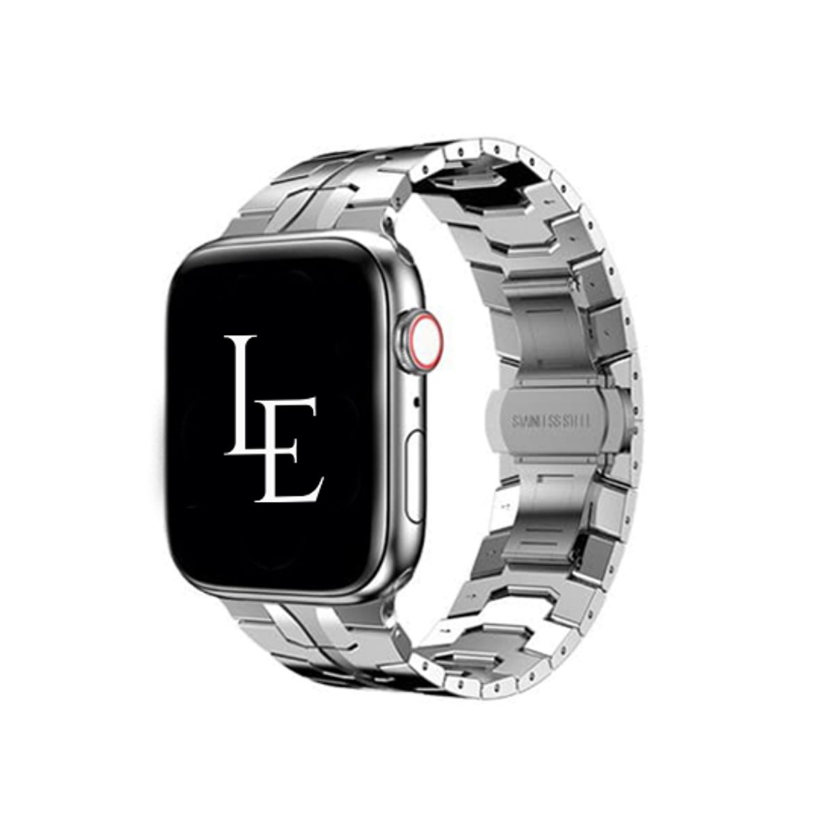 Apple Watch (38/40/SE/41/42mm) - L'Empiri&trade; Crono Stål Rem - Sølv