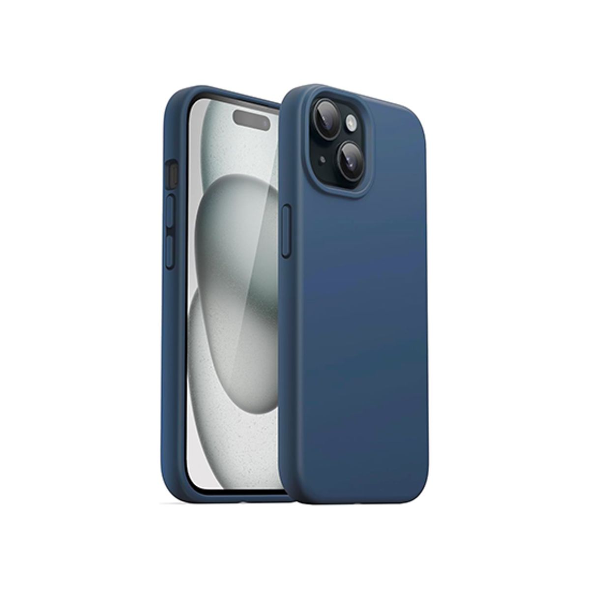 iPhone 15 - Deluxe&trade; Soft Touch Silikone Cover - Blå