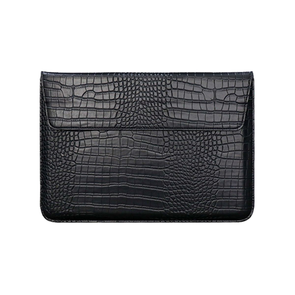 MacBook Pro 16" - Crocodile Skin Læder Sleeve - Sort