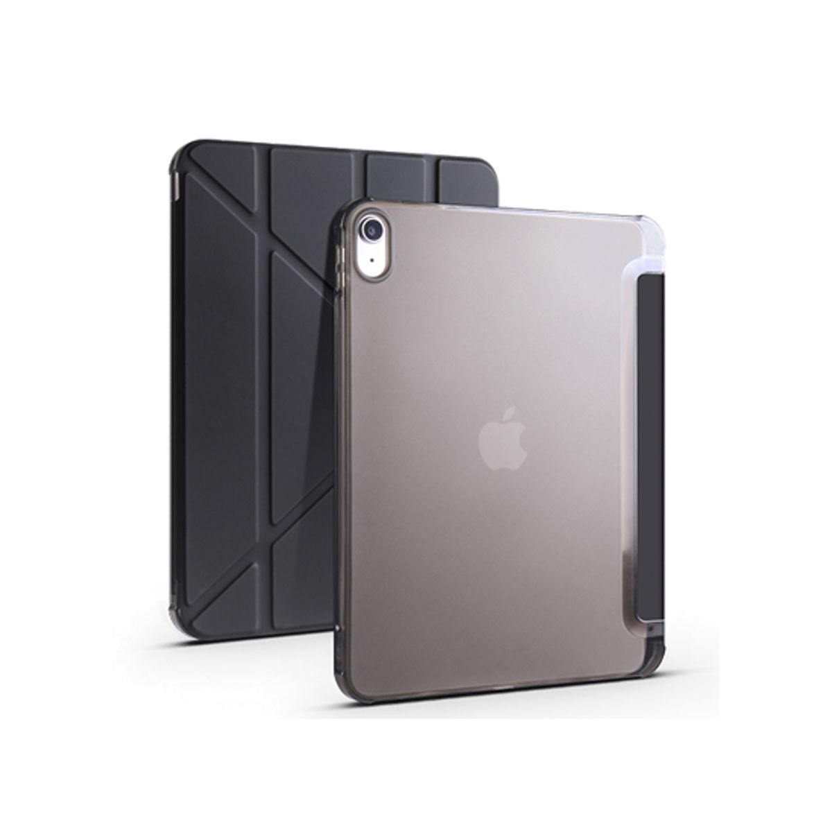 iPad 10.9" 2022 (10th gen) - LUX&trade; Multi-Fold Silikone Cover - Sort