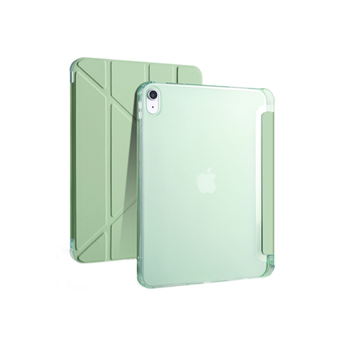 iPad 10.9" 2022 (10th gen) - LUX&trade; Multi-Fold Silikone Cover - Grøn