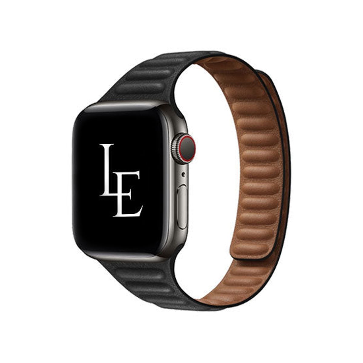 Apple Watch (42/44/SE/45/46/49mm) - L'Empiri&trade; Thin Magnetisk Læder Rem - Sort