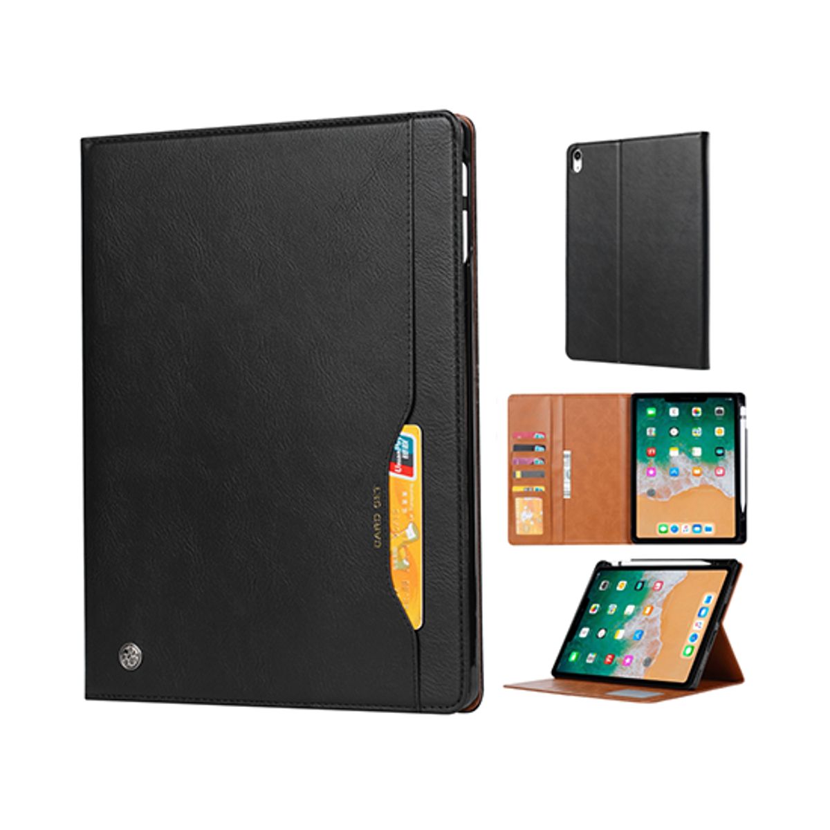 iPad Air 1 (9.7") 2013 - Verona&trade; Vigor Læder Cover - Sort