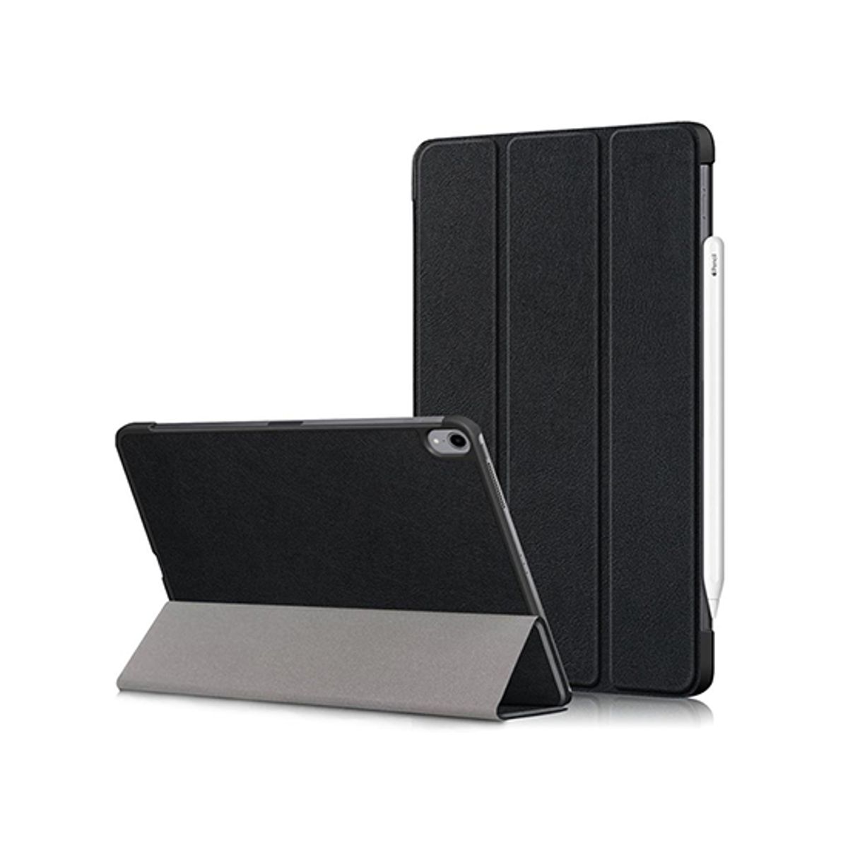 iPad Pro 11" (2018) - NX Design&trade; Smart Trifold Læder Cover - Sort