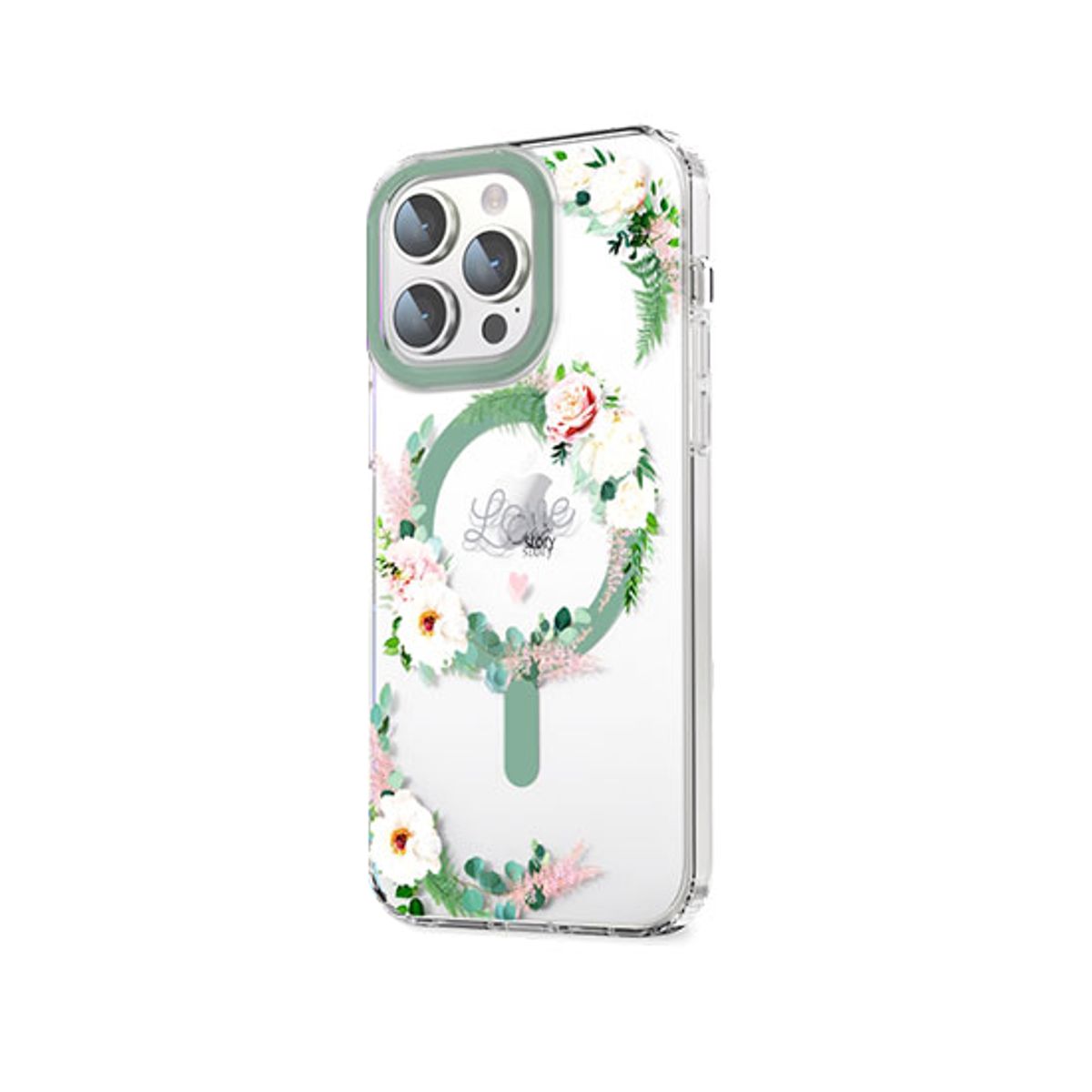 iPhone 15 Pro - LUX&trade; MagSafe Silikone Cover - Floral