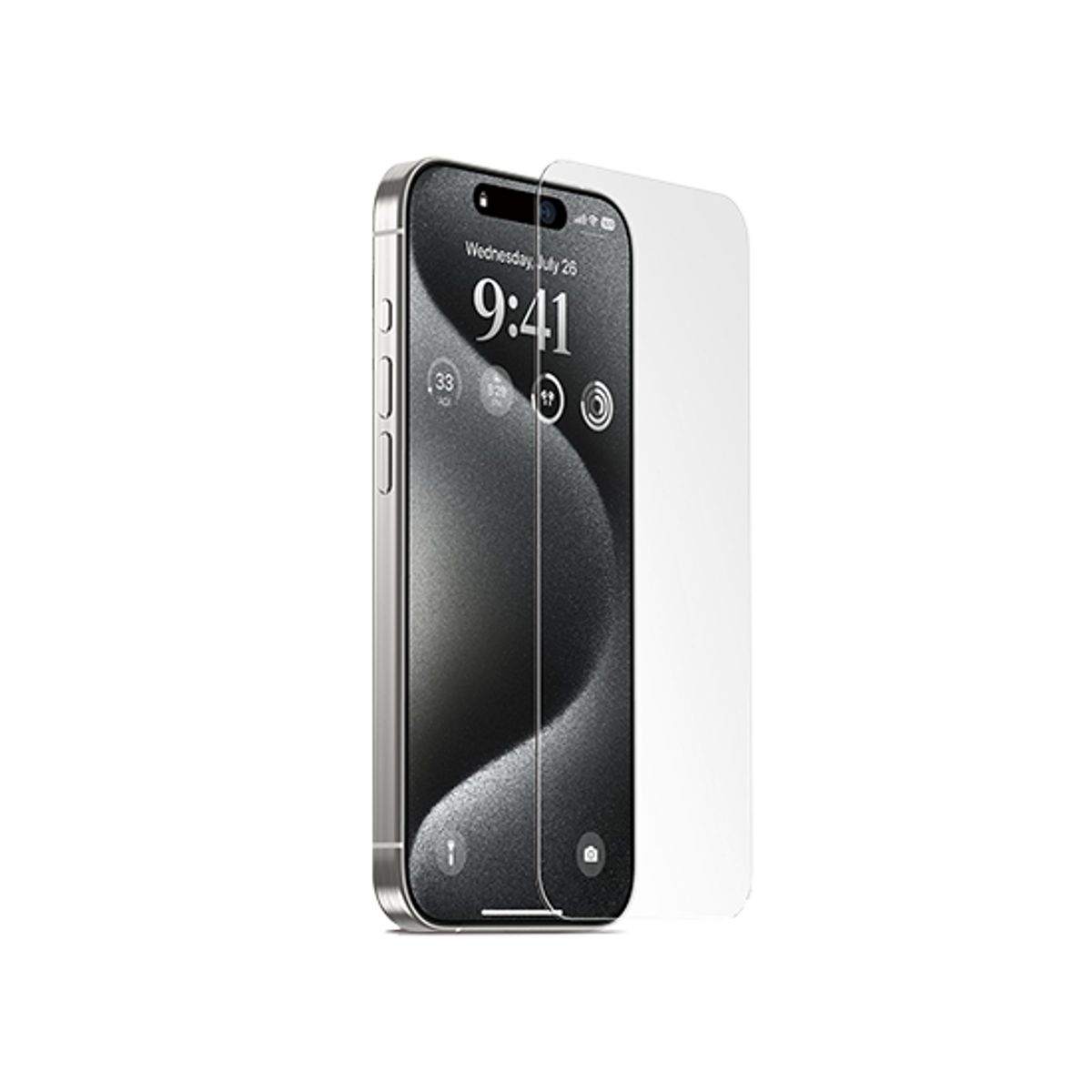 iPhone 15 - NuGlas&trade; 9H Beskyttelsesglas (Hærdet glas)