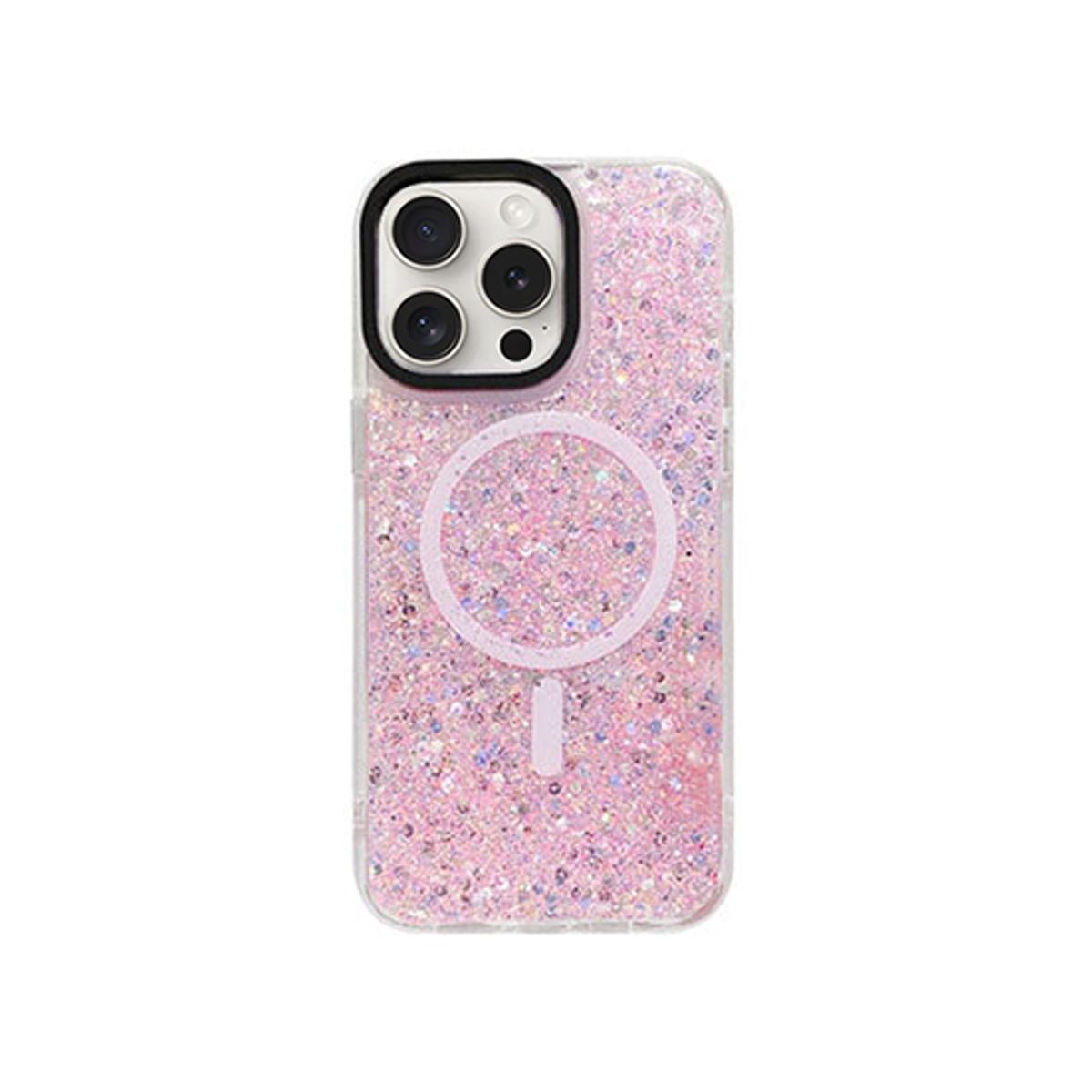 iPhone 15 Pro - MagSafe Glimmer Silikone Cover - Pink