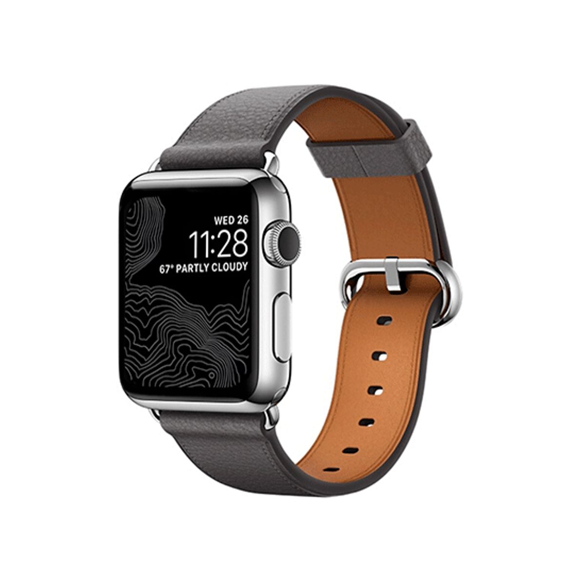 Apple Watch (38/40/SE/41/42mm) - Deluxe&trade; Classic Læder Rem - Stone