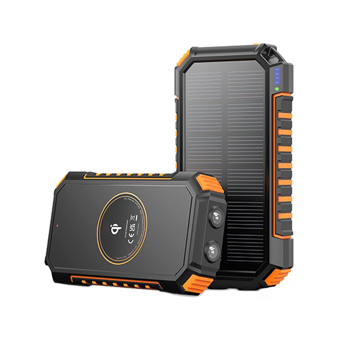 SolarCore&trade; | Trådløs Solcelle Powerbank - 26.800 mAh - Sort